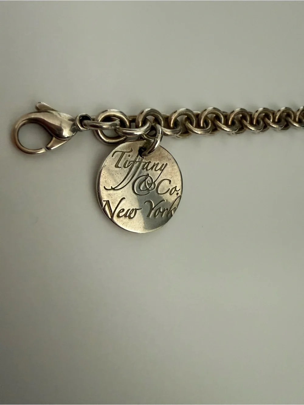 Tiffany & Co. Silver Round Tag Charm Bracelet - Picture 4 of 5